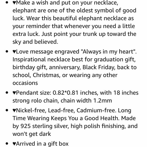 Elephant luck necklace! - Picture 7 of 7